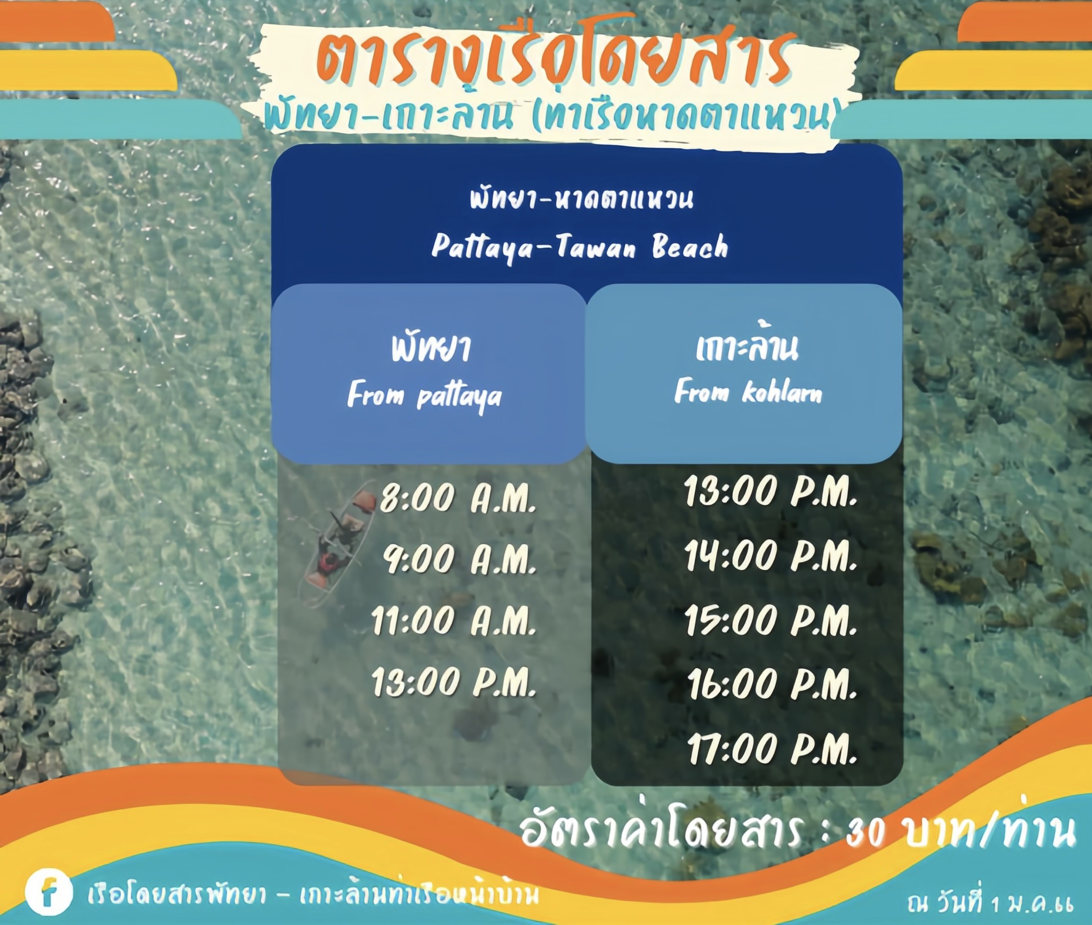 ตารางเรือโดยสารพัทยาเกาะล้าน S 12869979